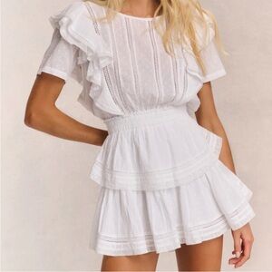 Love Shack Fancy white lace dress
